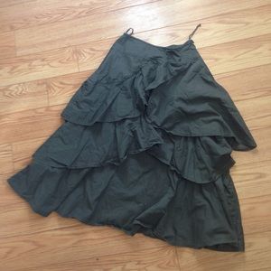 Canvas floor length festie skirt -M